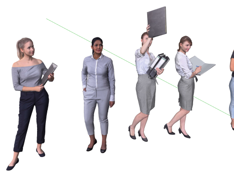 Character models in various postures 3D मॉडल