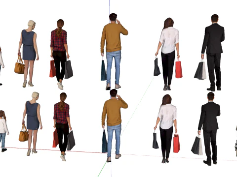 Character shopping model 3D Model