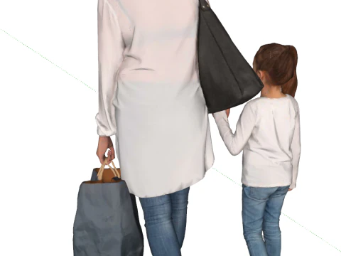 Character shopping model 3D Model