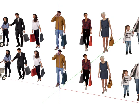 Character shopping model 3D Model
