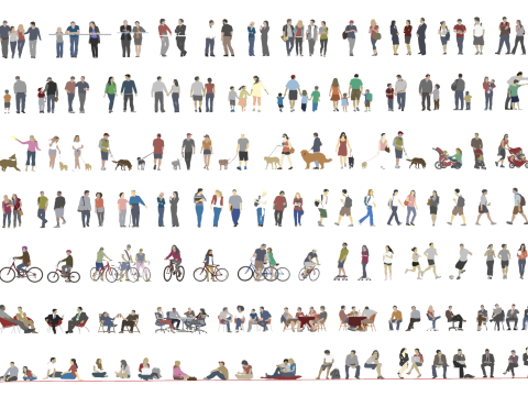 The SU model of men and women Modello 3D