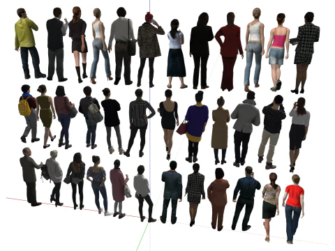 The SU model of men and women 3D Model