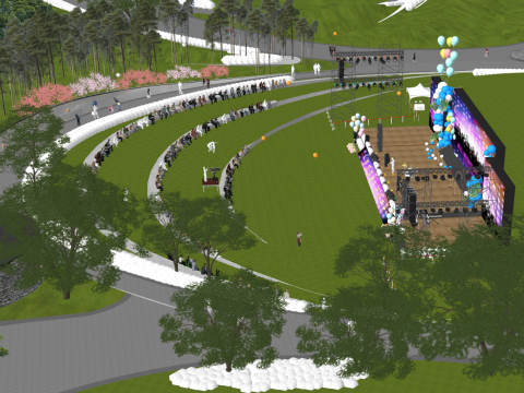 SU Model for Park Performance ShowsPrograms 3D मॉडल