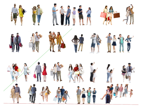 2D Multiple Character SU Models 3D Model