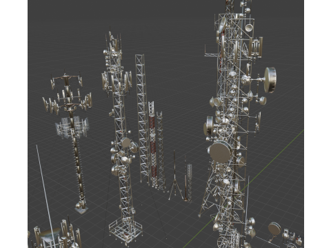 Signal antenna collection 3Dモデル