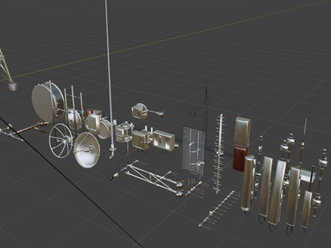Signal antenna collection 3Dモデル