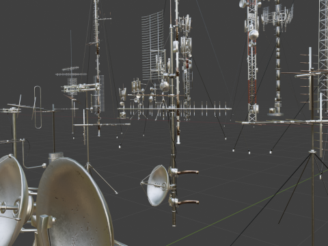 Signal antenna collection 3Dモデル