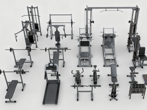 Fitness equipment and devices 3D मॉडल