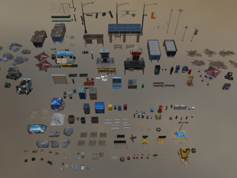Old and dilapidated garbage assets 3D Modell