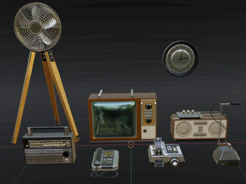 Старовинні антикварні предмети Ретро антикварні предмети 3D Модель