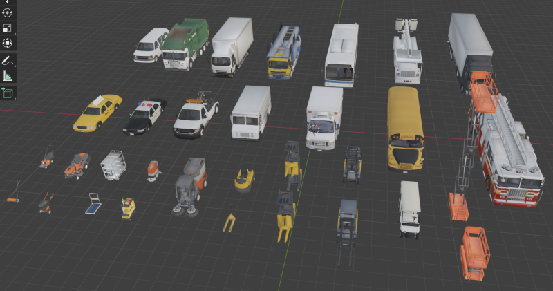 Cleaning vehicle engineering vehicle 3D Model .c4d .max .obj .3ds .fbx .stl .blend 