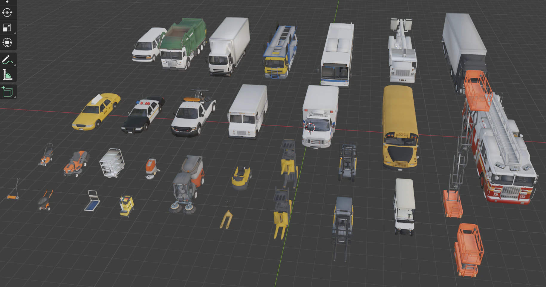 Cleaning vehicle engineering vehicle 3D Model .c4d .max .obj .3ds .fbx .stl .blend 