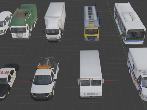 Cleaning vehicle engineering vehicle 3D Model