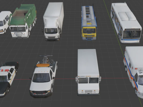 Cleaning vehicle engineering vehicle 3D Model