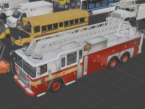 Cleaning vehicle engineering vehicle 3D Model