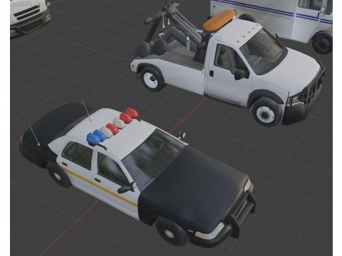 Cleaning vehicle engineering vehicle 3D Model