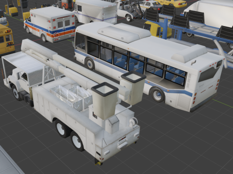 Cleaning vehicle engineering vehicle 3D Model