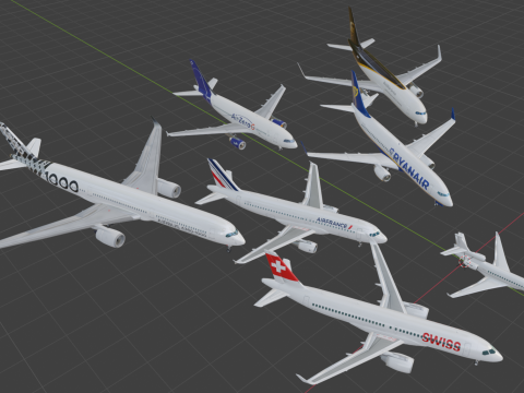 Boeing aircraft passenger plane 3D 模型