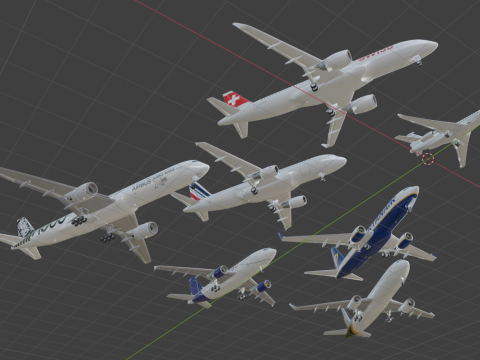 Boeing aircraft passenger plane 3Dモデル