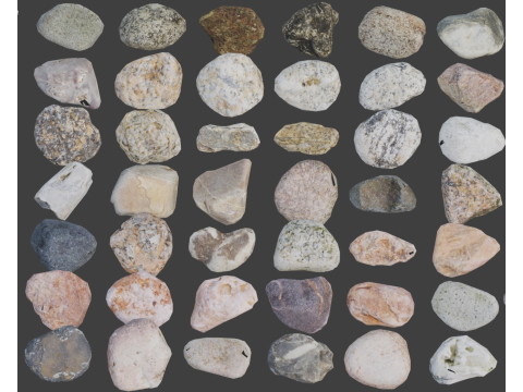 Low profile realistic stone Modelo 3D