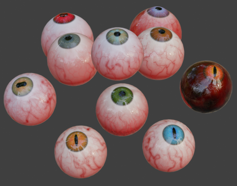 Human realistic eyeball 3D Model .c4d .max .obj .3ds .fbx .stl .blend 