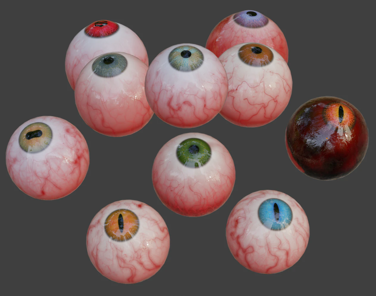 Human realistic eyeball 3D Model .c4d .max .obj .3ds .fbx .stl .blend