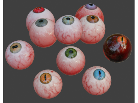 Human realistic eyeball 3D मॉडल