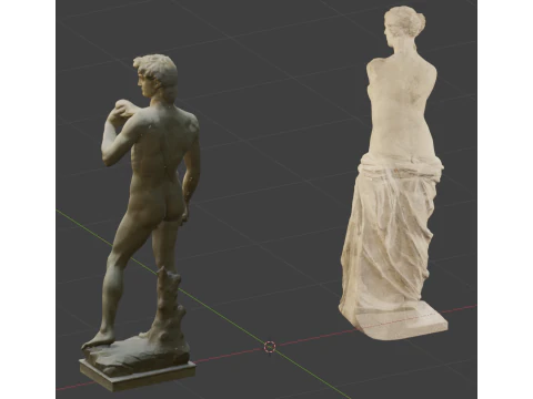 Venus David Sculpture 3D Model