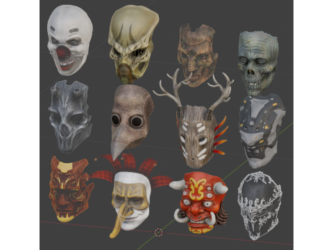 Clown Devil Mask Model 3D