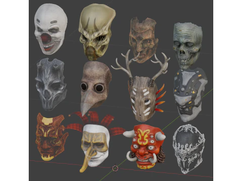 Maska diabła klauna Model 3D