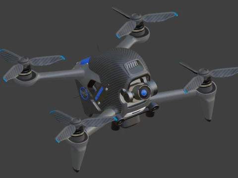 高性能无人机 3D 模型