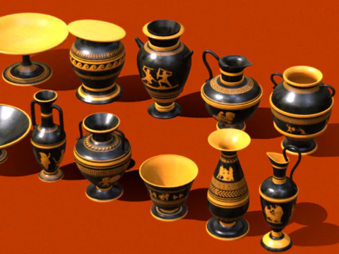 Кераміка в грецькому стилі 3D Модель