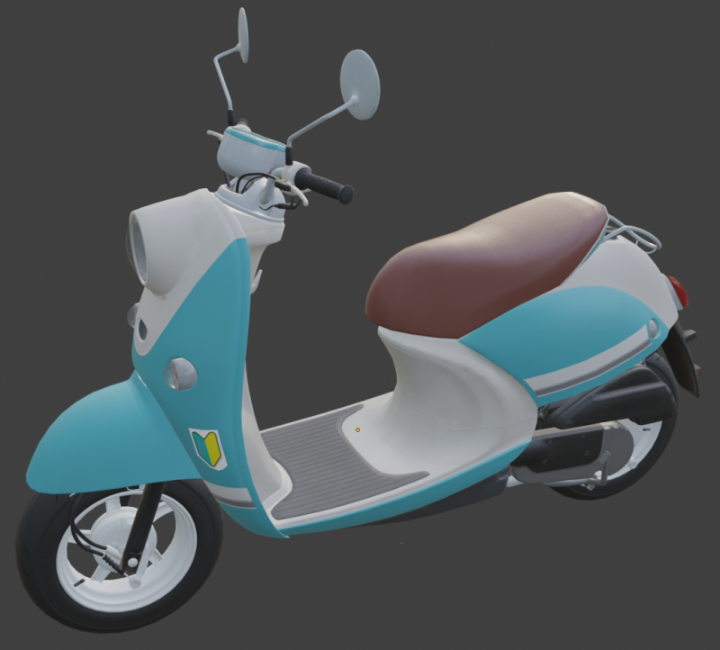 Electric scooter electric donkey Model 3D .c4d .max .obj .3ds .fbx .stl .blend 