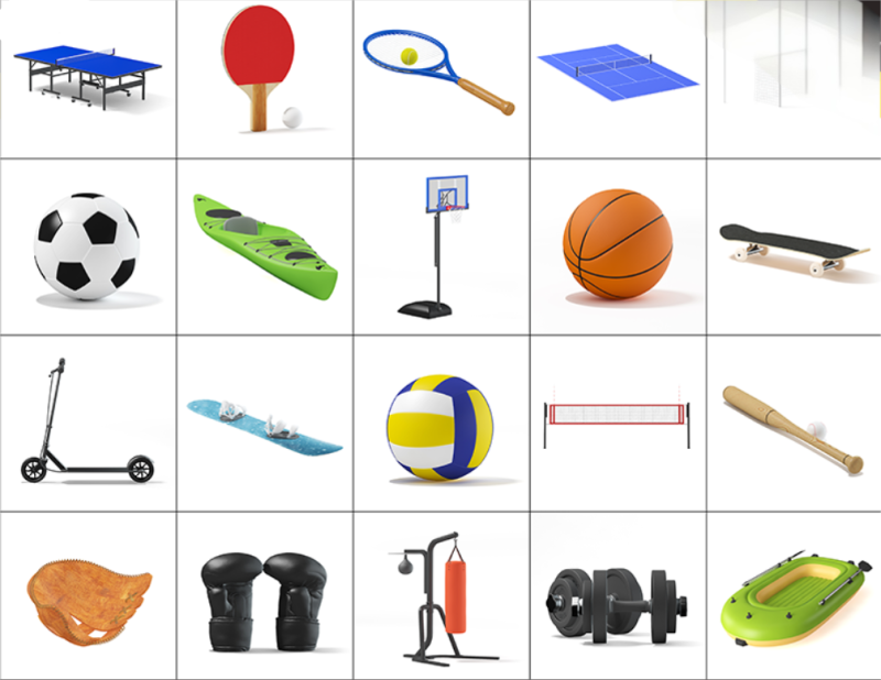Sports equipment model Modèle 3D .c4d .max .obj .3ds .fbx .stl .blend