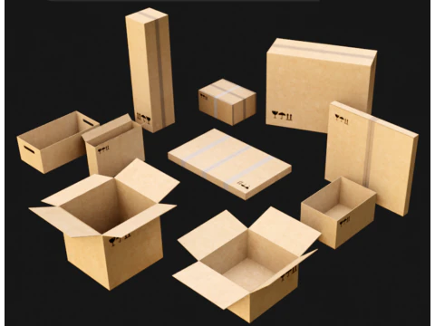 10个纸板箱模型 3D 模型