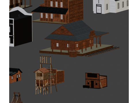 Wild West Low Model Modelo 3D