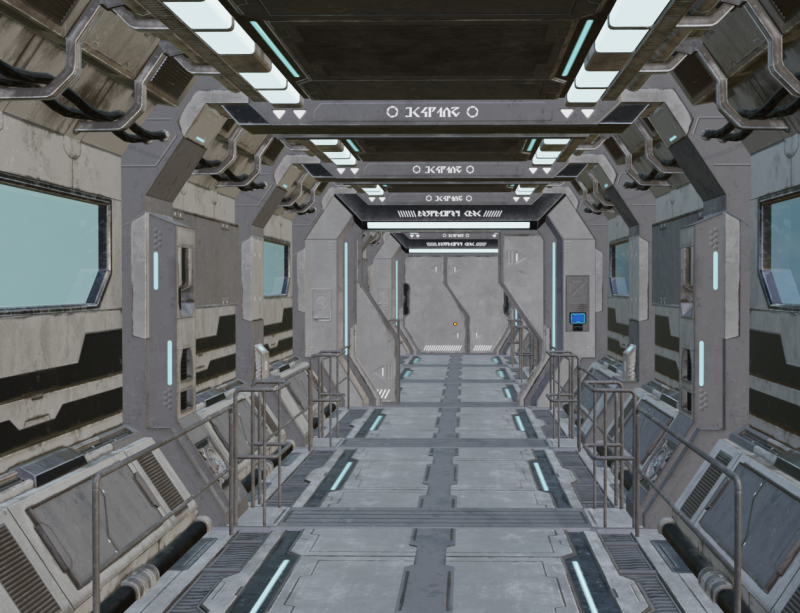 Sci Fi Channel and Gate 1 3D 모델 .c4d .max .obj .3ds .fbx .stl .blend 