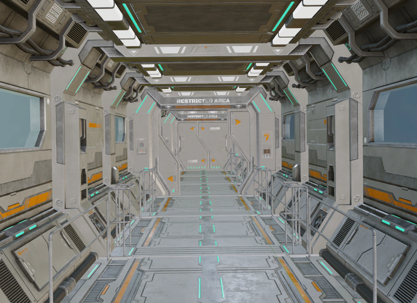 Sci Fi Channel and Gate 2 3D Model .c4d .max .obj .3ds .fbx .stl .blend 