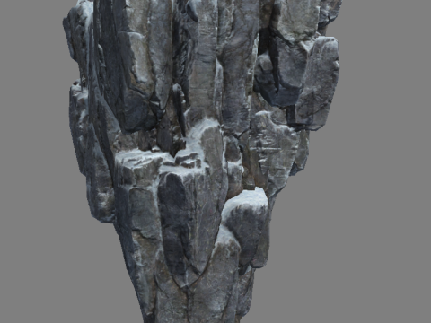 Pietra realistica a basso profilo Modello 3D