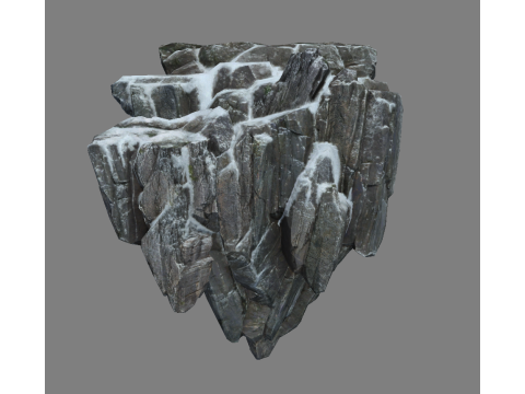 Pietra realistica a basso profilo Modello 3D