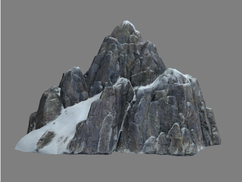 Pietra realistica a basso profilo Modello 3D