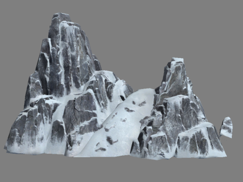 Pietra realistica a basso profilo Modello 3D