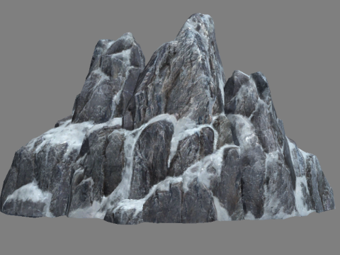 Pietra realistica a basso profilo Modello 3D