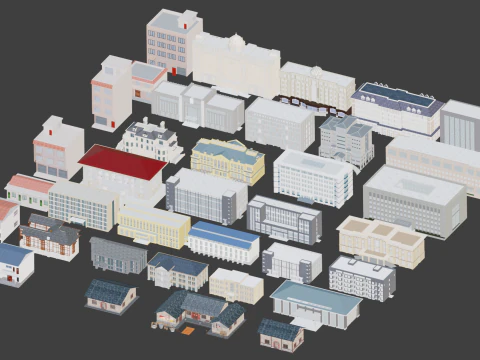 construcci&oacute;n de edificios residenciales Modelo 3D