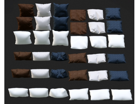 Collection of Pillow Models 3D Модель