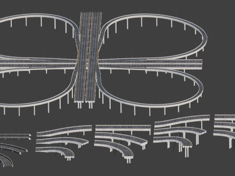 Städtische Straßenanlagen 3D Modell