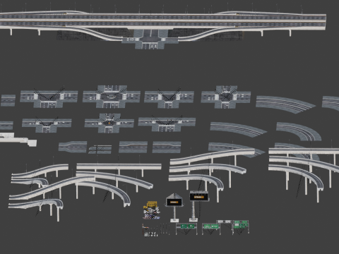 Städtische Straßenanlagen 3D Modell
