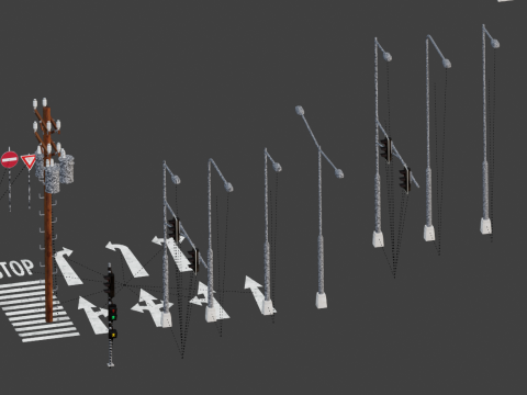 Städtische Straßenanlagen 3D Modell