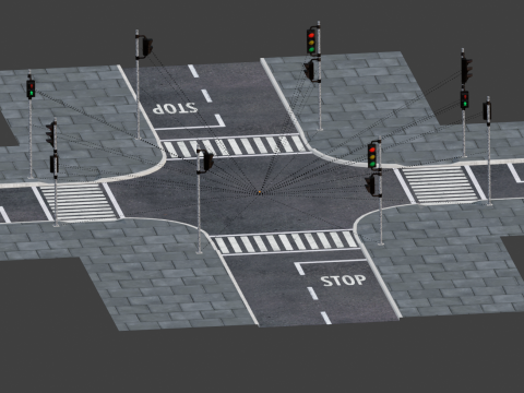 Städtische Straßenanlagen 3D Modell