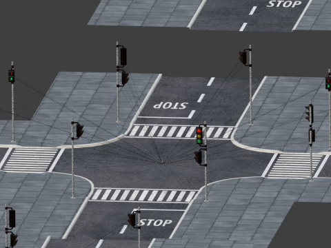 Städtische Straßenanlagen 3D Modell